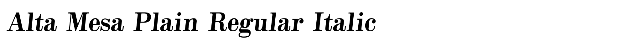 Alta Mesa Plain Regular Italic image